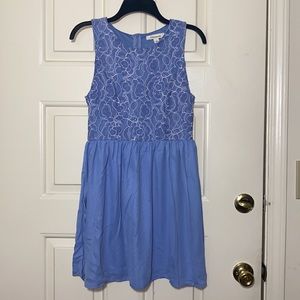 NWT Francesca’s Lace Oxford Blue Dress